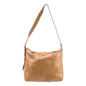 Bottega Veneta Brown Leather Intrecciato Shoulder Bag by Tomas Maier